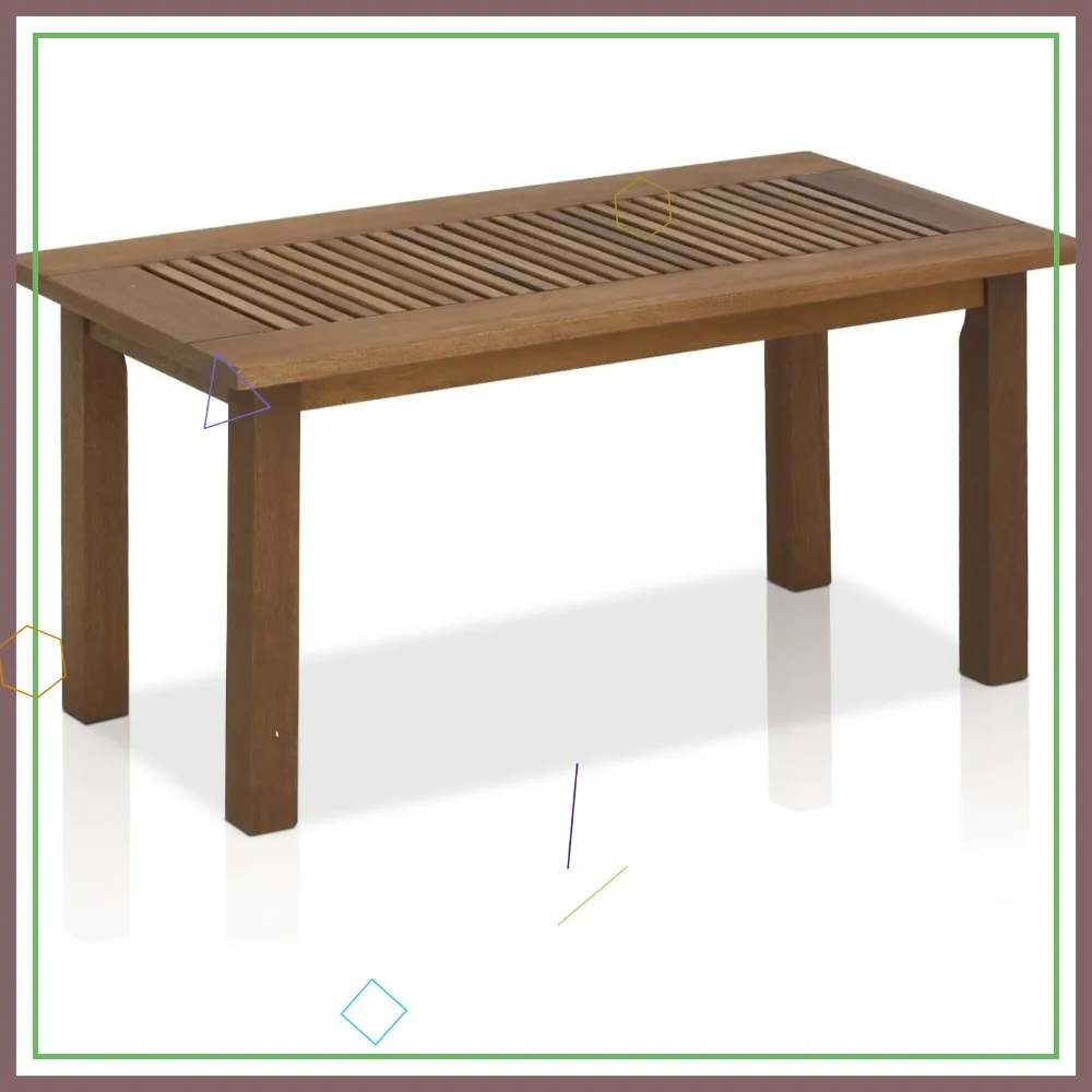 

Уличный журнальный столик из твердой древесины, быстросохнущая решетчатая верхняя часть, устойчивая к атмосферным воздействиям мебель для патио