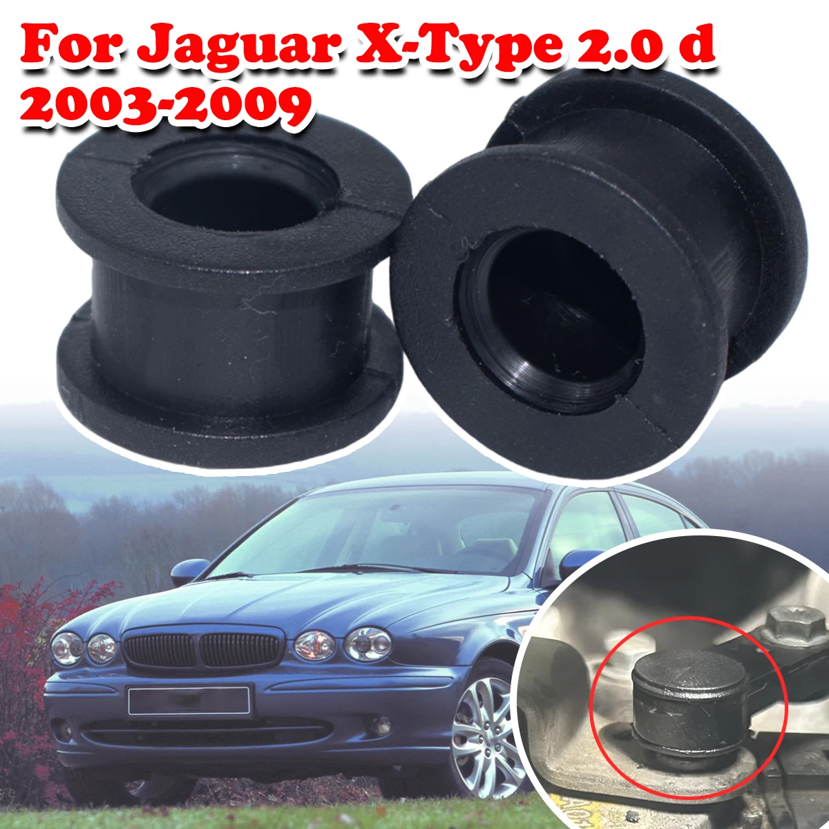 2pcs AT Gear Shifting Cable End Connector Rubber Bushing Fix Repair Kit For Jaguar X-Type 2.0d 2003 2004 - 2009 Car Accessories
