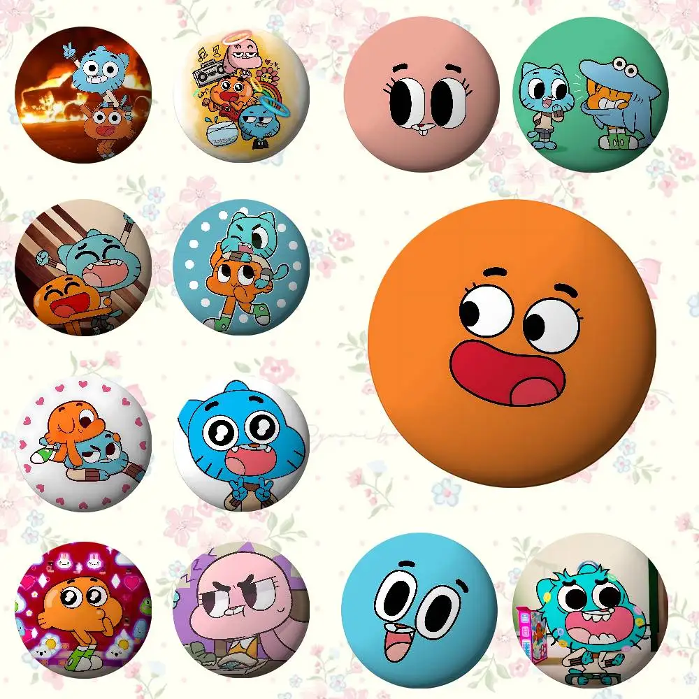 

Cute The A-amazing World Of Gumball Badges Fans' Cartoon Lapel Pins Brooch Emblem Trinkets Gifts Folks Backpack Decor Jewelry Pi