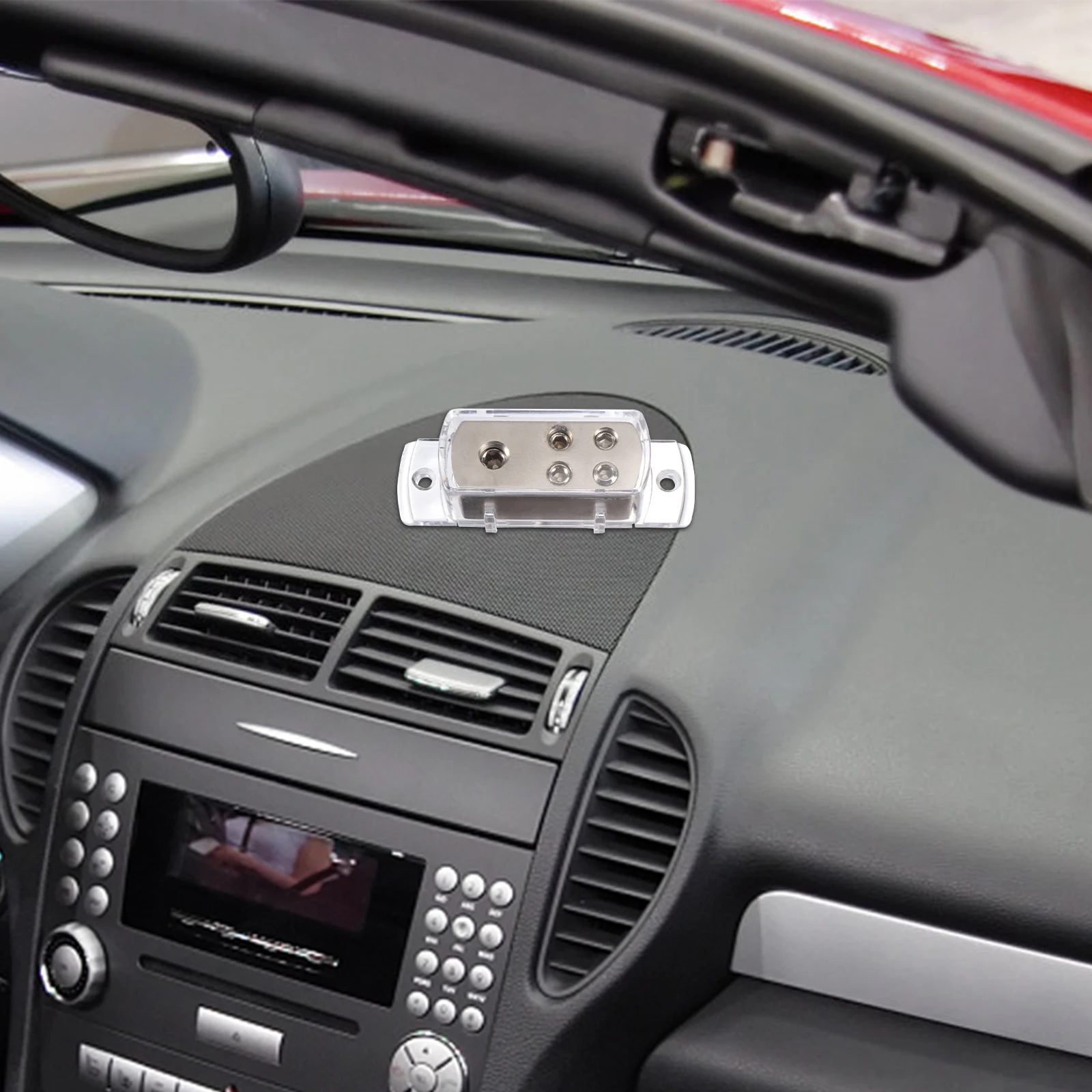 

Car Audio Power Distribution Block 4Ga 8Ga 7.5X2.6X2.6Cm Gold Plated Splitter For Cars Boats Rvs Shell Car