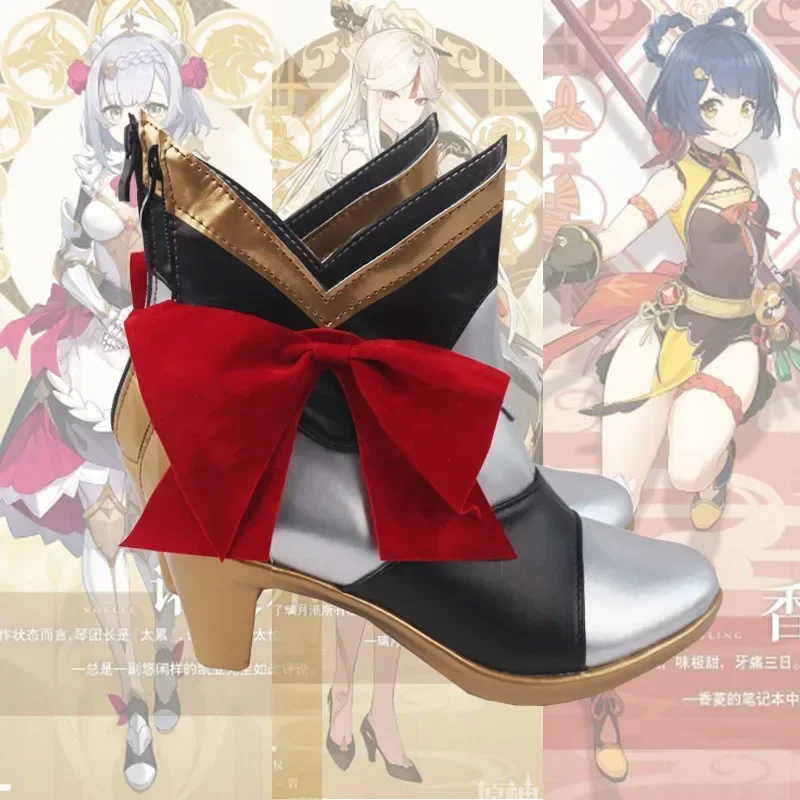 ¡Anime COSSUN! Genshin-zapatos de Cosplay Xiangling Noelle Ningguang, botas de juego de rol de alta calidad, talla para mujer/hombre