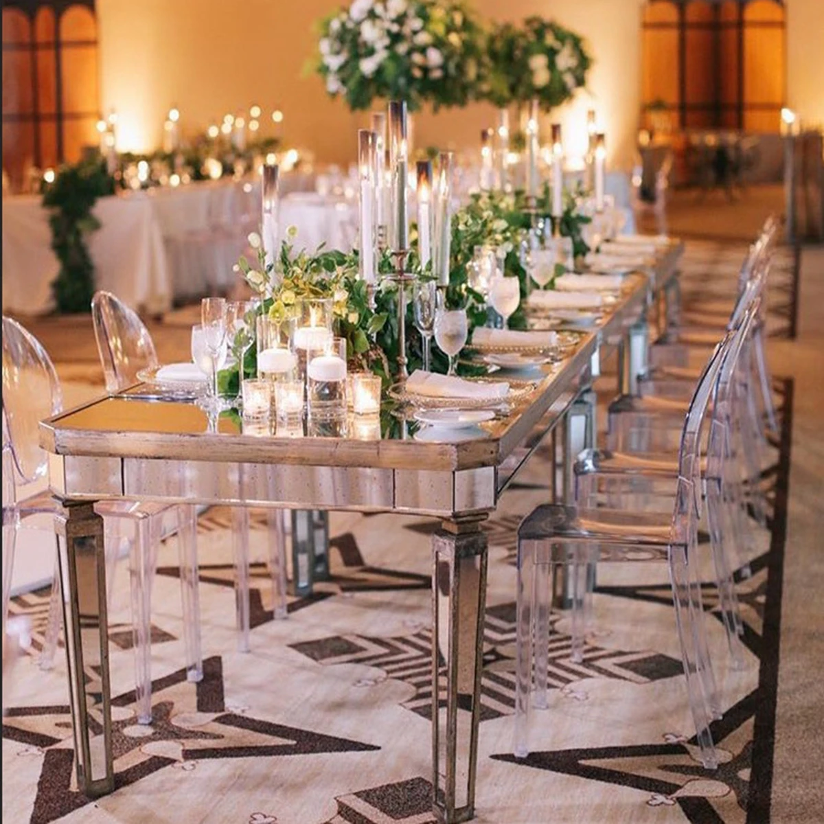 24pcs）Clear Acrylic Crystal Resin Event Tiffany Chiavari Chair Transparent Plastic Dining Chair For Weddings And Banquet