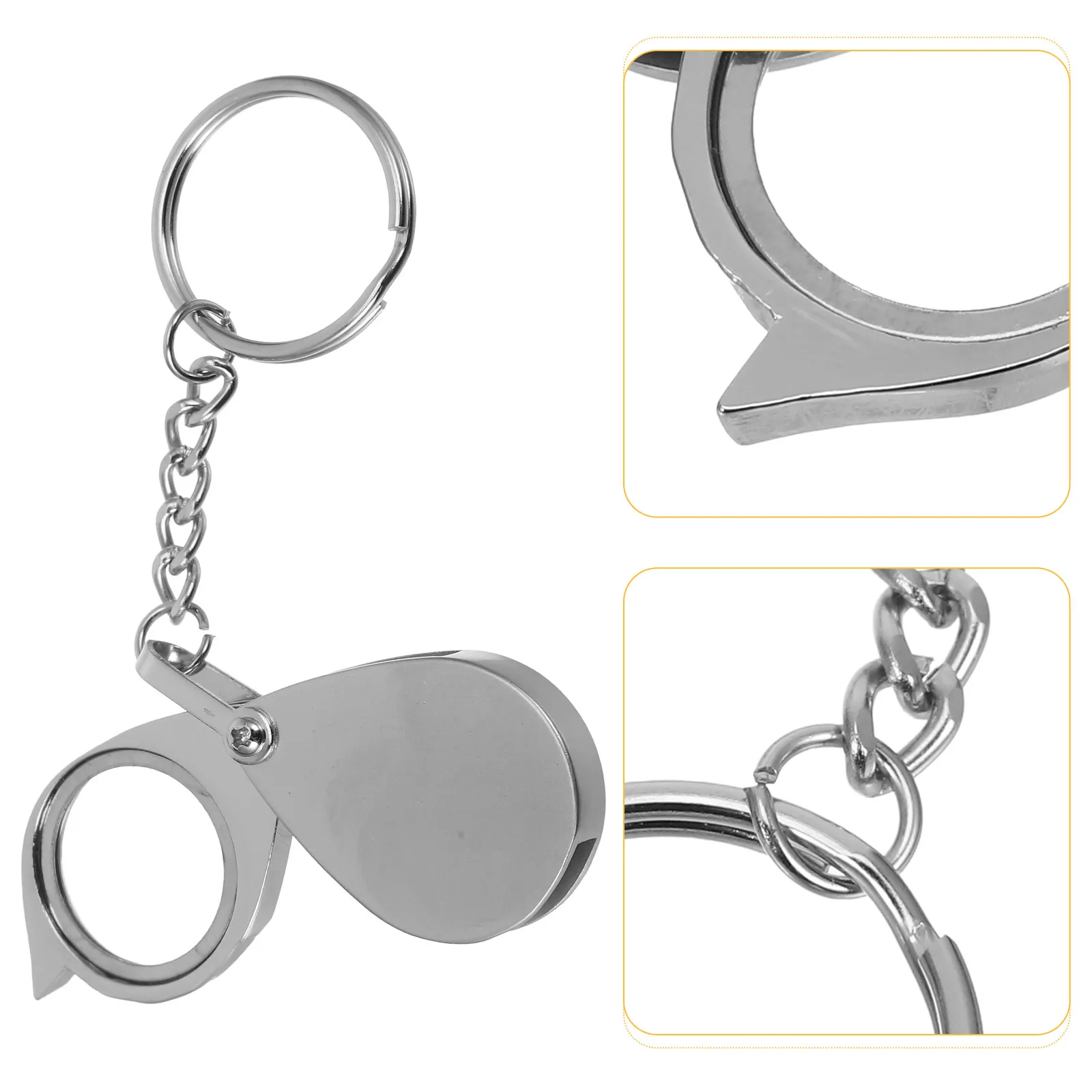 Pocket Magnifier Keychain 2 Pack Mini Glass Lens for Reading Jewelry Appraisal and Inspection