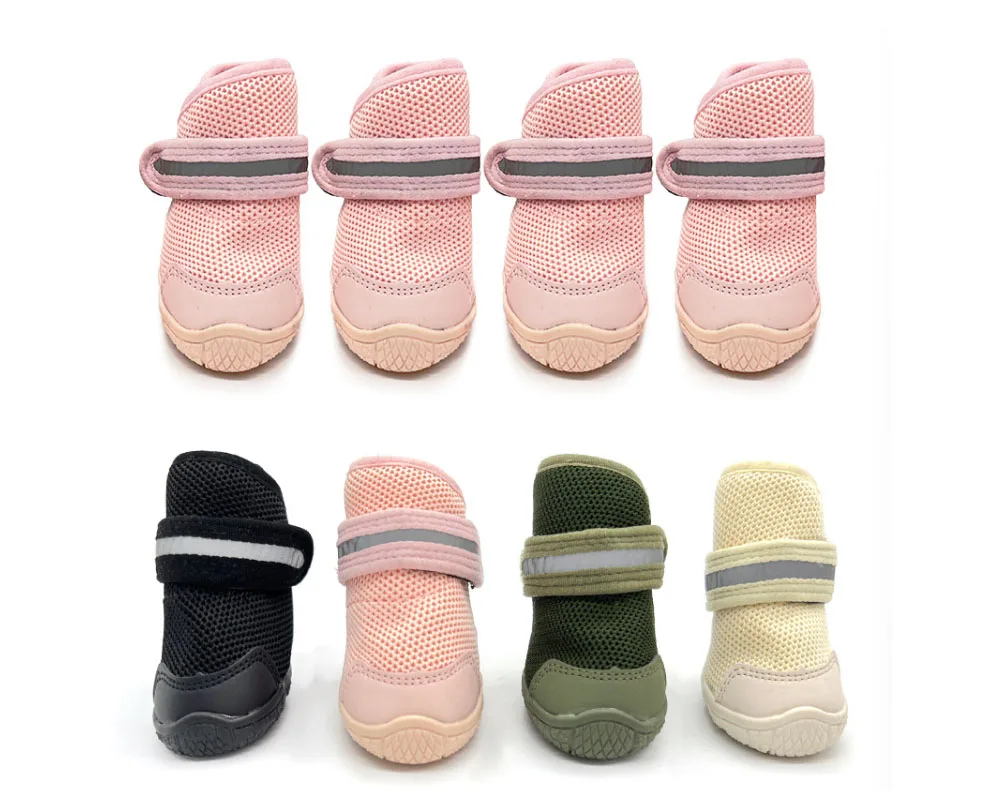 Good Quality Yellow Dog Shoes PU Dog Accessories Pet Shoes Socks