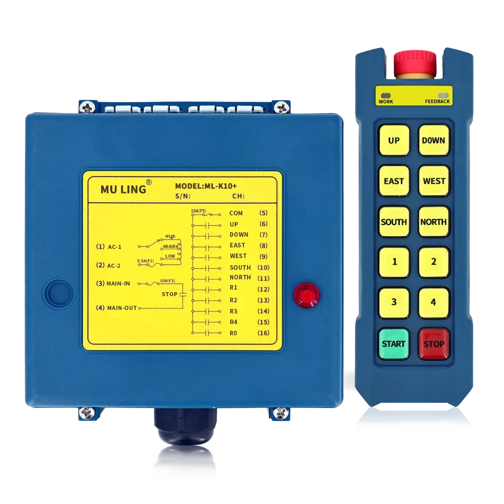 리모컨 무선 크레인 리모컨, ML-K10 + Ip68, 공장 가격 10 채널