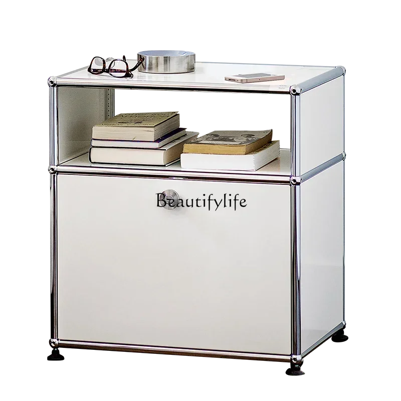 

13*Modern simple ins bedside table stainless steel living room sofa side cabinet