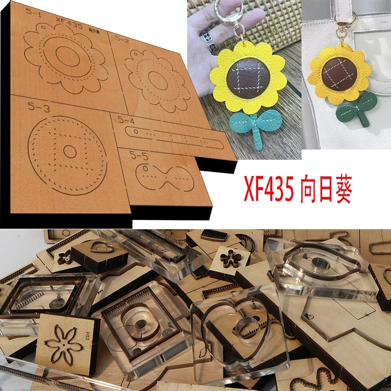 

Handmade Wooden Sunflower Knife Die Leather Craft Punch Hand Tool Cut Knife Mould XF435 Leather Craft Tools