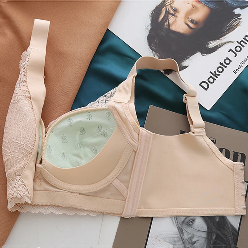 Thickened Cup Gather Together Bra No Steel Ring Lingerie For Women Small Chest Anti-Sag Chest Wrap Adjustment Type Soft Vest Bra