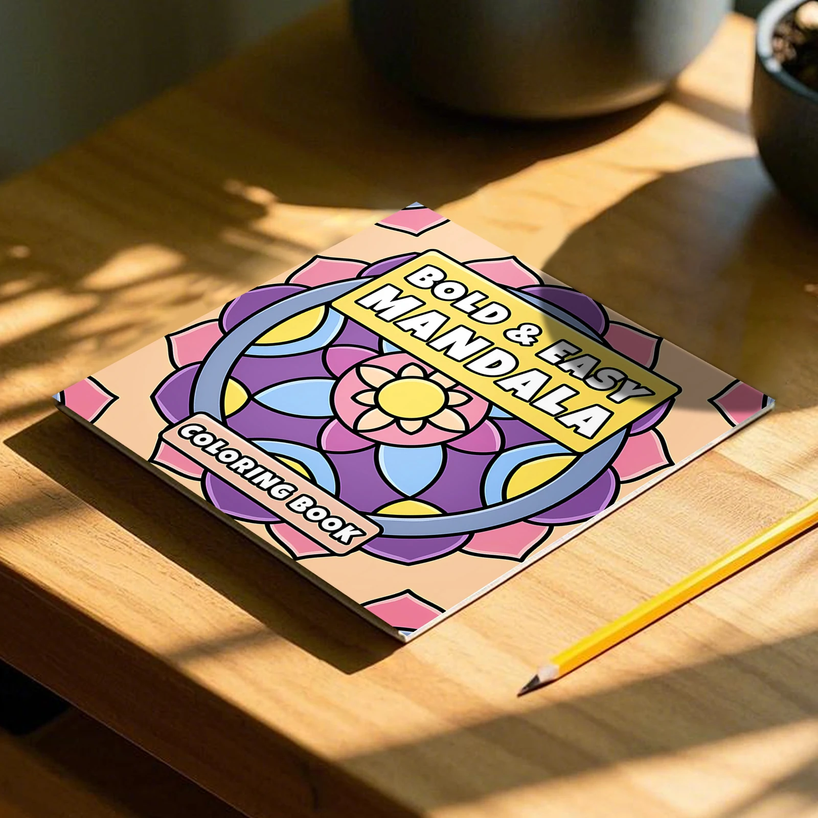 BOLD & FACY MANDALA Libro da colorare artistico Fiori 24 pagine Regalo per la festa di compleanno Allevia lo stress Kill Time Graffiti Pittura Disegno