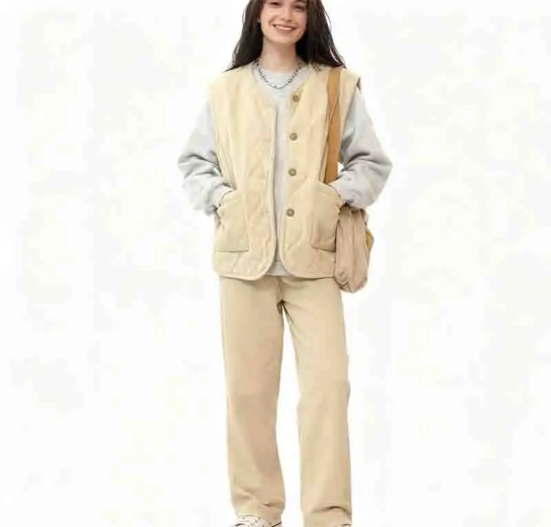 سترات الصدريات النسائية السميكة للسيدات الخريف تويد الوقوف طوق ثلاثة أزرار الأكاديمية البلايد المدرسة الكلاسيكية Preppy الطبقات