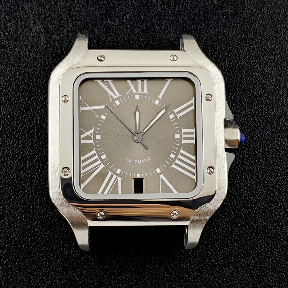 NH35 корпус часов мужские часы 38 мм корпус из нержавеющей стали индивидуальный логотип циферблат NH35 механизм аксессуары для часов