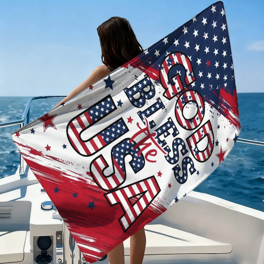 1pc 250th Celebration of American Independent Day Beach Towel Super Absorbent Suitable for Beach Pool Summer Gift for Friends