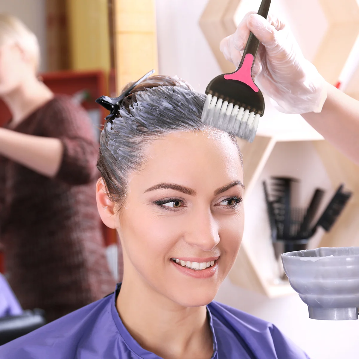 Minkissy-Peigne de embaupour cheveux, peigne de soin des cheveux pour salon ou maison, document aléatoire, 2 pièces