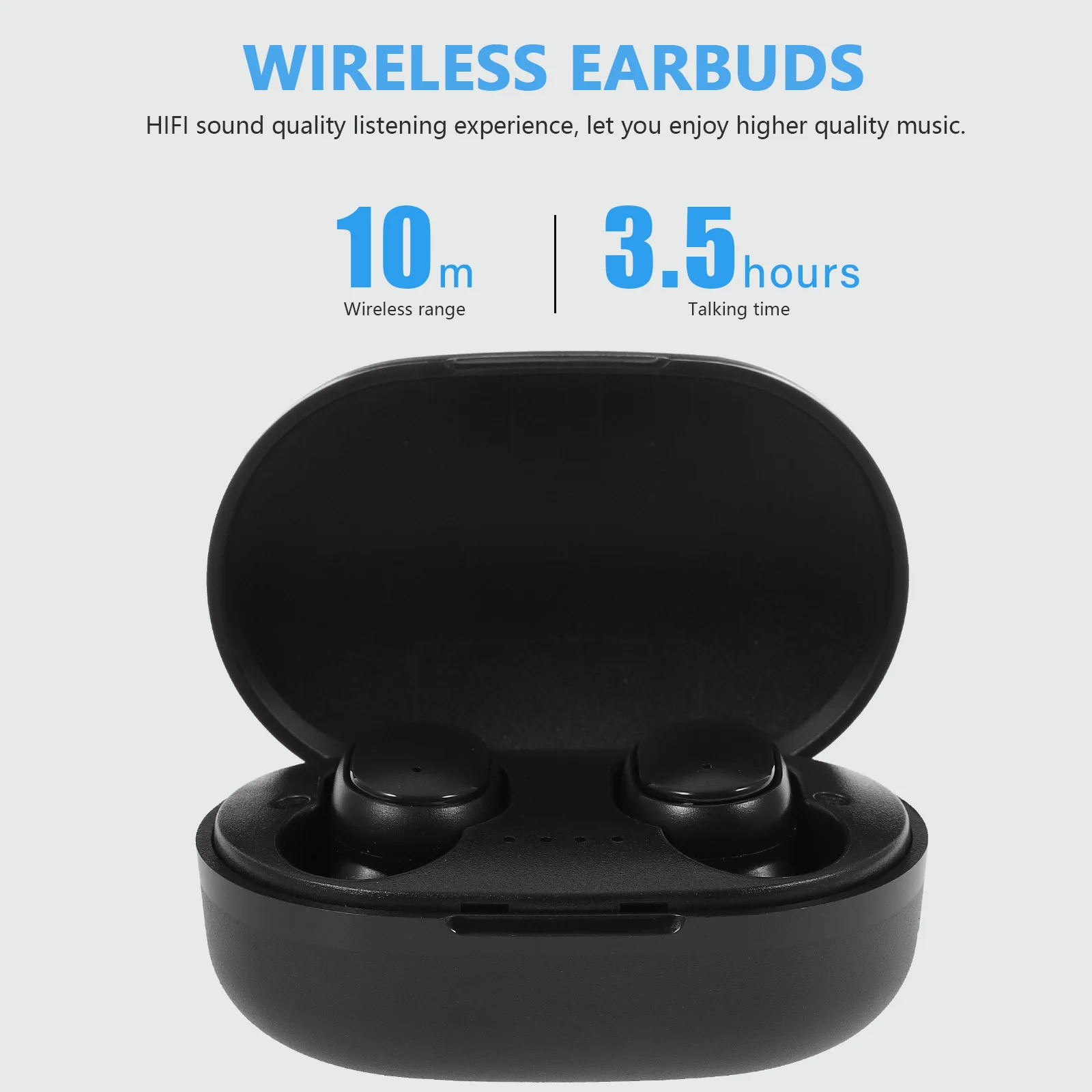

1Set Waterproof Wireless Earbuds Ipx5 Hifi Control 10m Stable Connection Sports Earphones Long Life