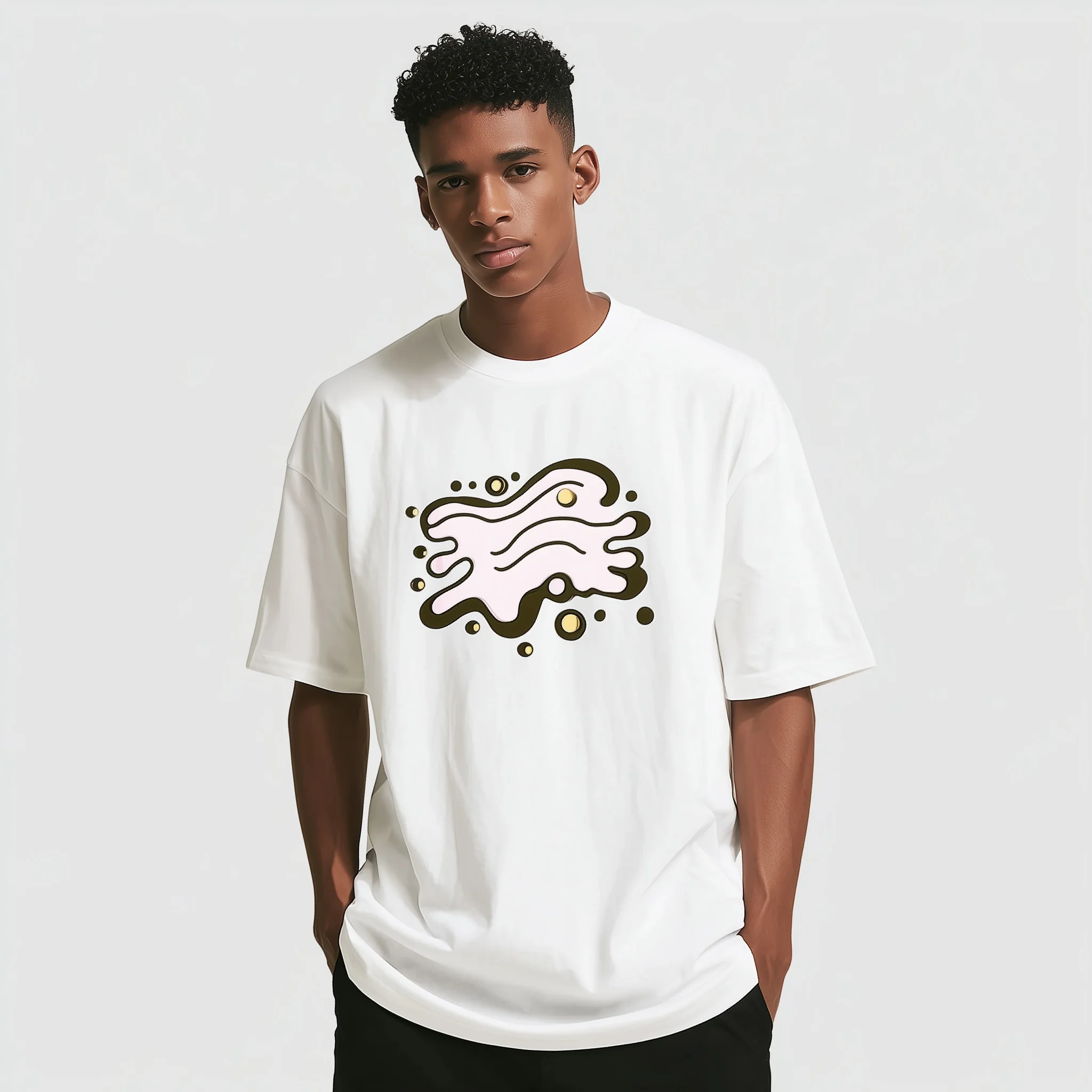 

Teevo Men's Casual T-Shirt Abstract Art Print Daily Wear