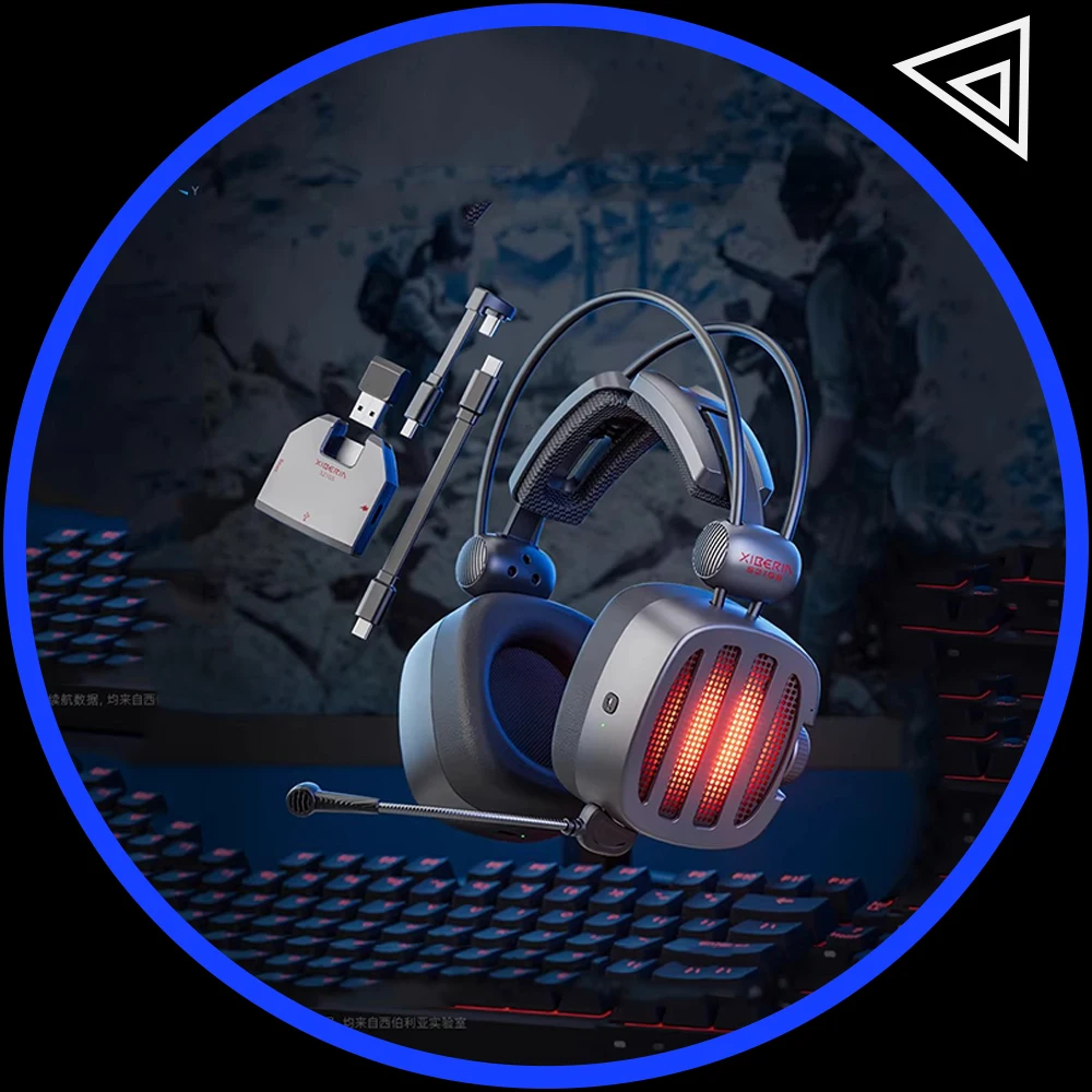 

XIBERIA S21GS Wireless Headphones Three Modes 7.1 Surround Sound Effect Low Delay Gaming Earphone Long Battery Life PC Gamer