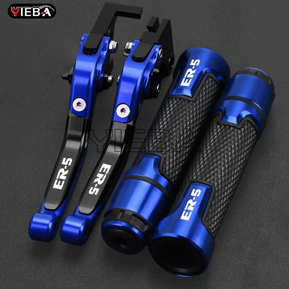 

FOR Kawasaki ER-5 ER 5 2004-2005 2006 2007 Motorcycle ER5 Handle Handlebar Grips Ends Adjustable Foldable Brake Clutch Levers