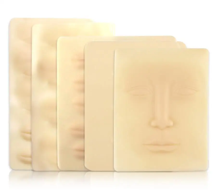 

5Pcs 3D Silicone Microblading Practice Skin Eyebrow Lip Face Tattoo Practice Skin for Beginner Permanent Makeup Accessory