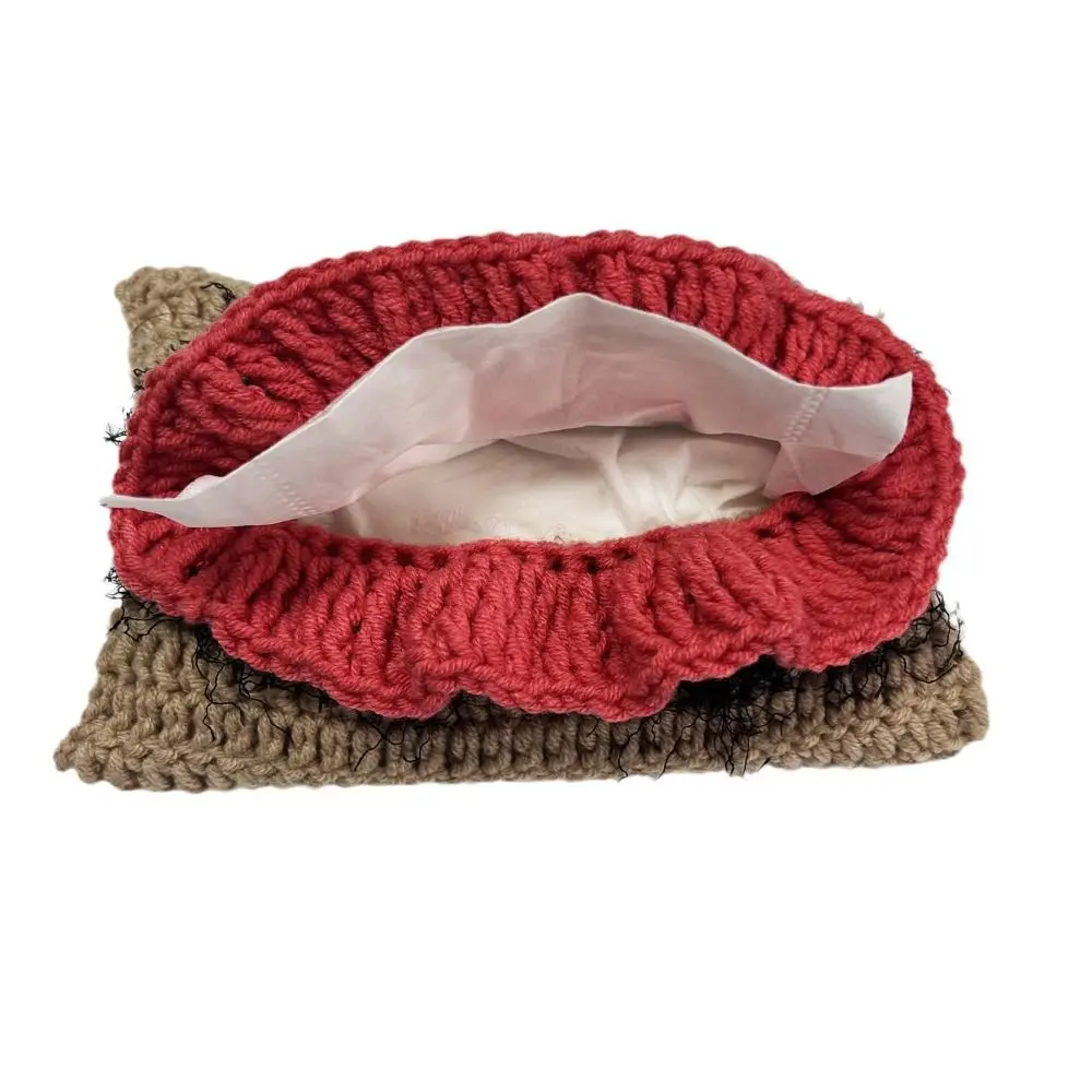2024 Funny Tissue Holder Gift Creative Knitted Car Tissue Case Large Capacity Tissue Box for Home Living Room