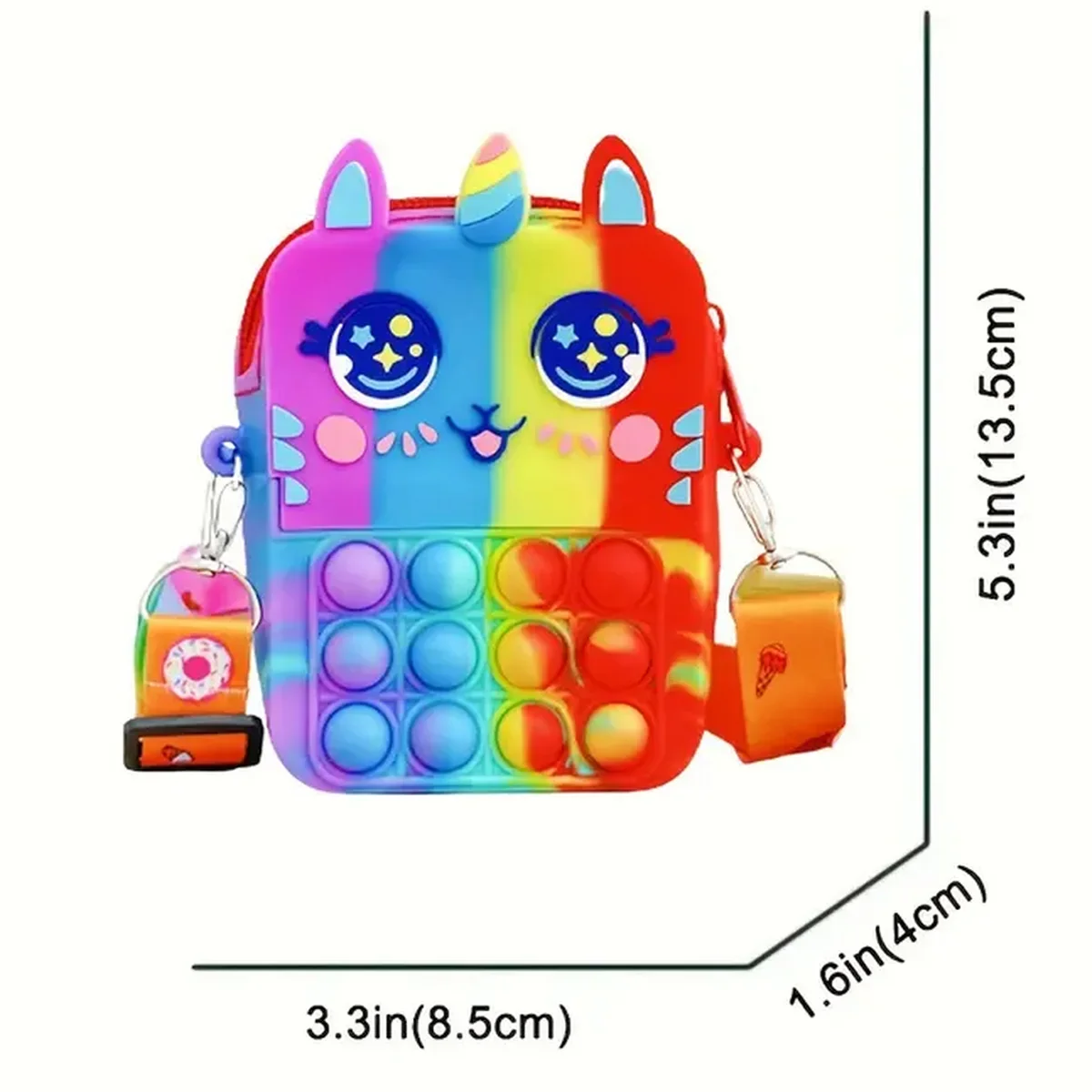 1PC Cute Unicorn Bubble Crossbody Bag Coin Purse Pop Student Messenger Gift for Girls & Boys