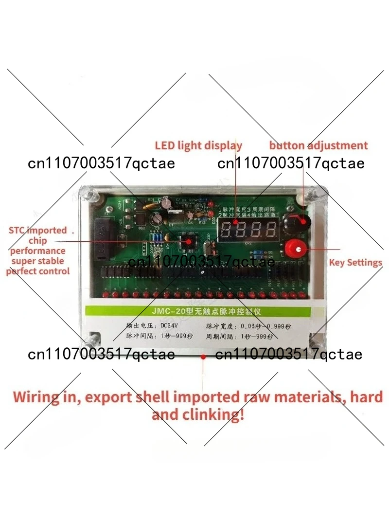 Programmable Pulse Dust Collector Controller 220V 24V Electromagnetic Pulse Valve Control Unit 1-100 Channel