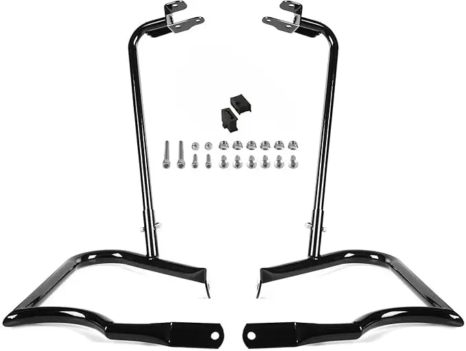 

Черный защитный кронштейн для задних седельных сумок, совместимый с Touring Street Glide, Electra Glide, Road King, Road Glide 2014-2023 гг.