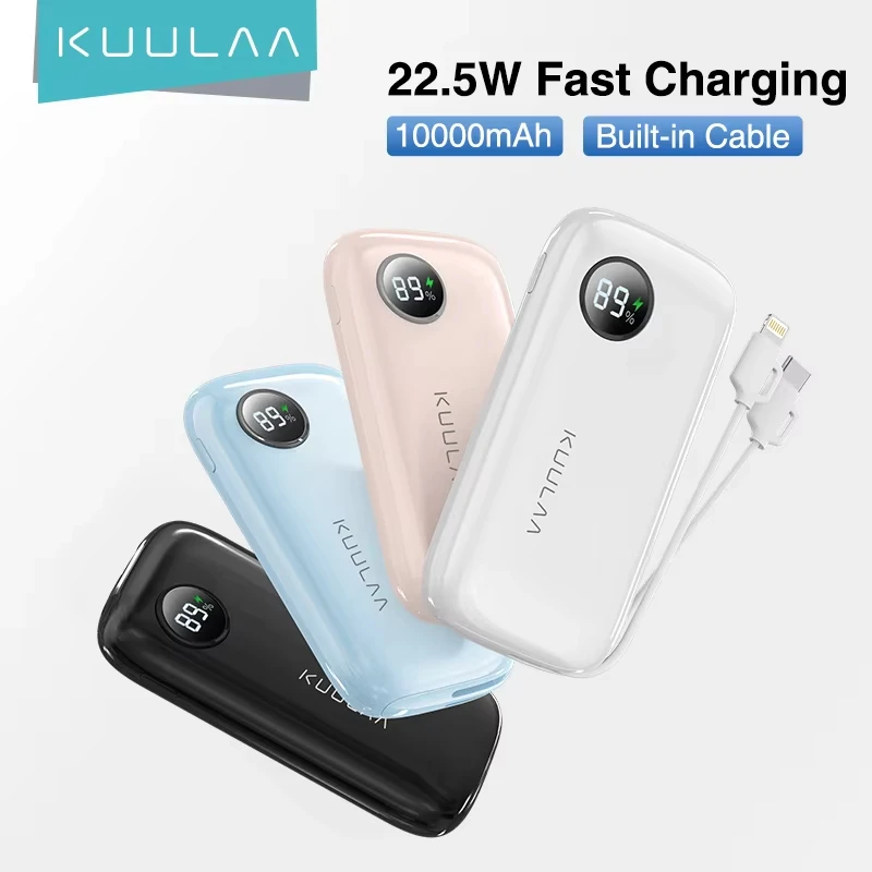 

KUULAA 22.5W Power Bank 10000mAh PD Portable Charger External Battery For Phone 16 15 14 13 Pro Max Xiaomi Samsung PowerBank