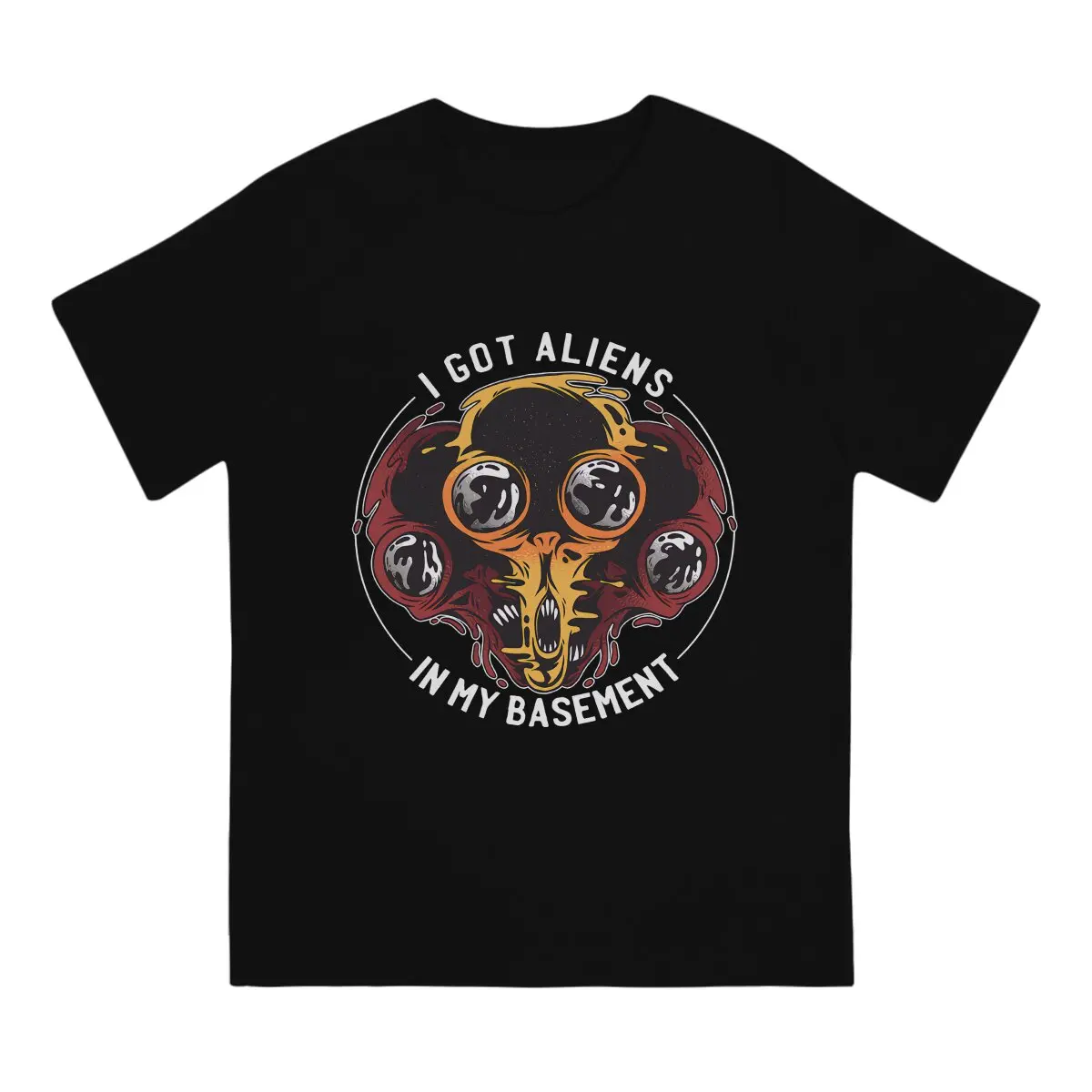 Alien UFO Man TShirt Aliens in the Basement Fashion Polyester T Shirt Graphic Sweatshirts New Trend