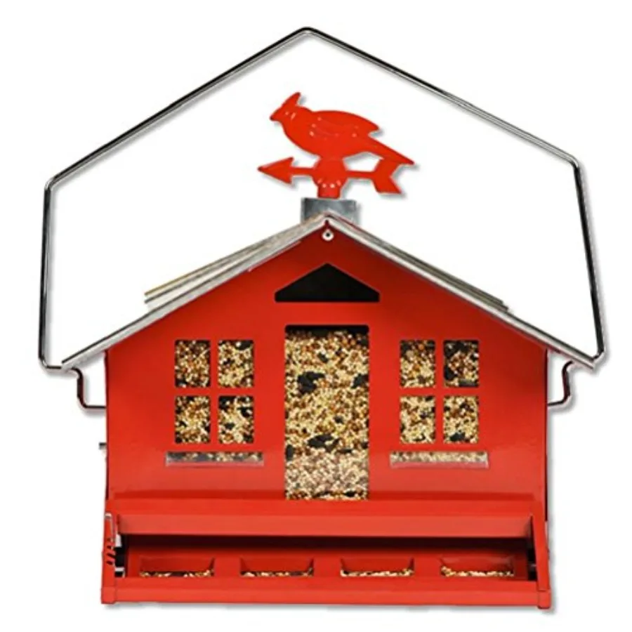 【Spot goods】Squirrel-Be-Gone II Country House Bird Feeder with Weathervane - 8 lb Seed Capacity - Squirrel Proof Wild Bird Feed view 6