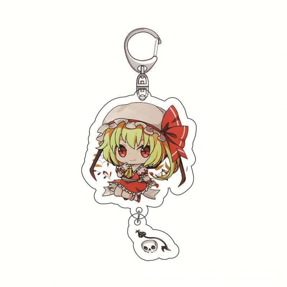 Anime Touhou Project Hakurei Reimu Kirisame Marisa Cosplay Costume Pendant Props Acrylic Keychain Keyring fans Gift