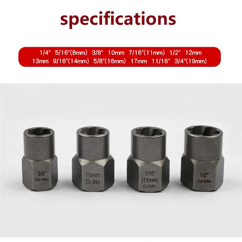 

AA81-26 PCS Broken Nut And Bolt Extractor Sets Silver Metal Hardware Tools Are Used To Remove Damaged Screws