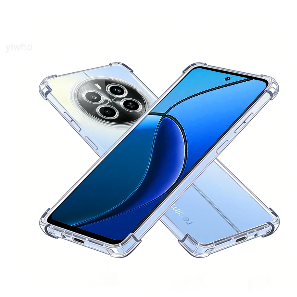

Clear Phone Case For Realme 12 4G 12+ Transparent Case Shockproof Back Covers, Crystal Clear, Corner Protection, Precise Cutouts