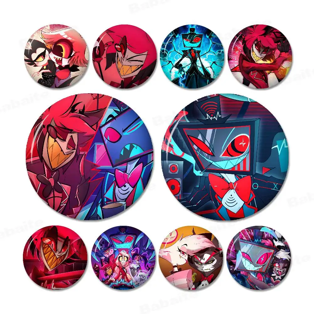 Cartoon Alastor Angel Tinplate Soft Button Pin Brooch Metal Badge Custom Jewelry Accessories Hat Bag Lapel
