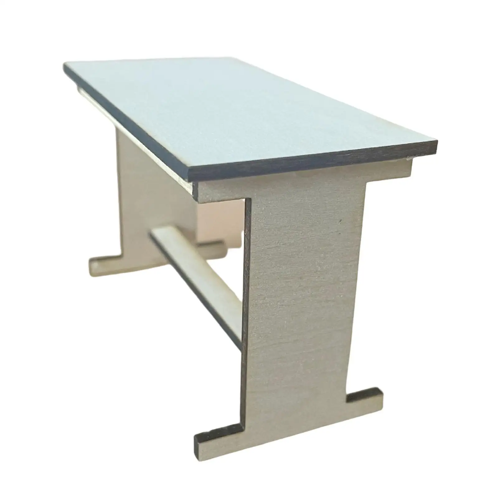 Dollhouse Miniature Desk Table with Drawer Wood 1 12 Scale DIY Ornament for Home Kids Play House Accessories