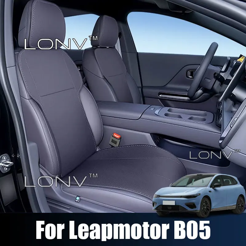 For Leapmotor B05 2026 2027 Custom Fit Car Seat Covers All Season Full Set Top Quality Leather Specific Auto Seat Accessories