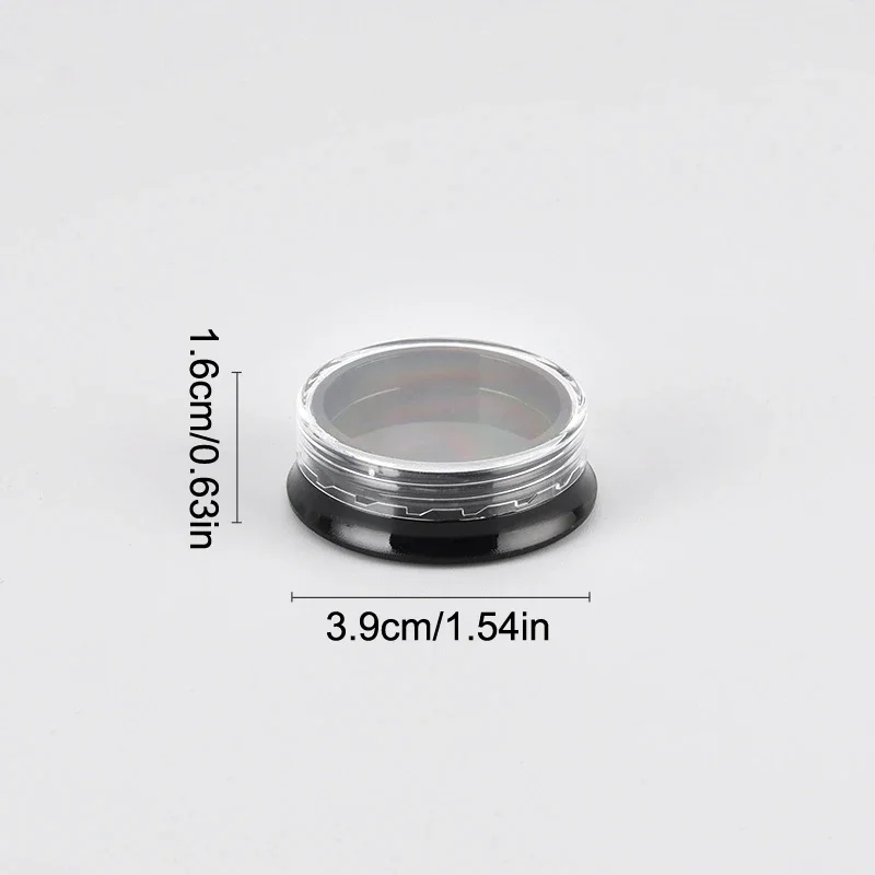 10Pcs Schwarz Nail art Lagerung Flache Flasche Leere Nagel Glitter Pulver Nagel Dekoration Strass Box Nachfüllbare Können Zinn Für Balsam