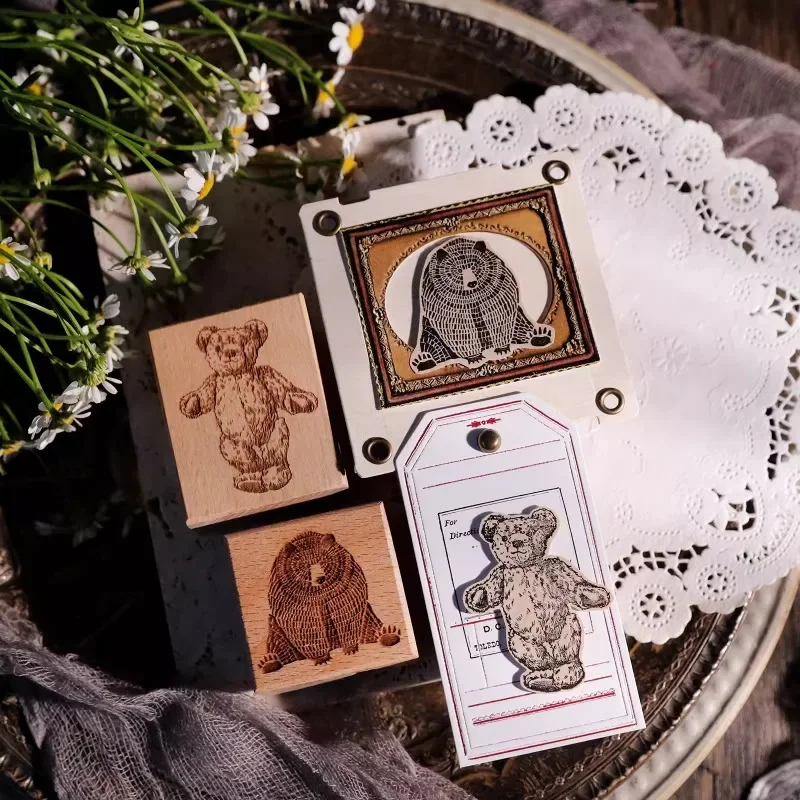 Retro Antique Fairy Tale World Wooden Rubber Stamp Set DIY Scrapbooking Photo Album Card Making Wood Seal