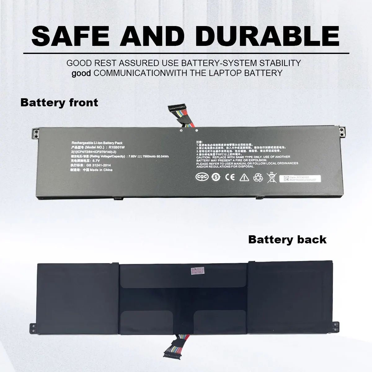 Imagem -05 - Bateria do Portátil para Xiaomi Pro 15.6 Gtx Tm1701 Série Notebook R15b01w