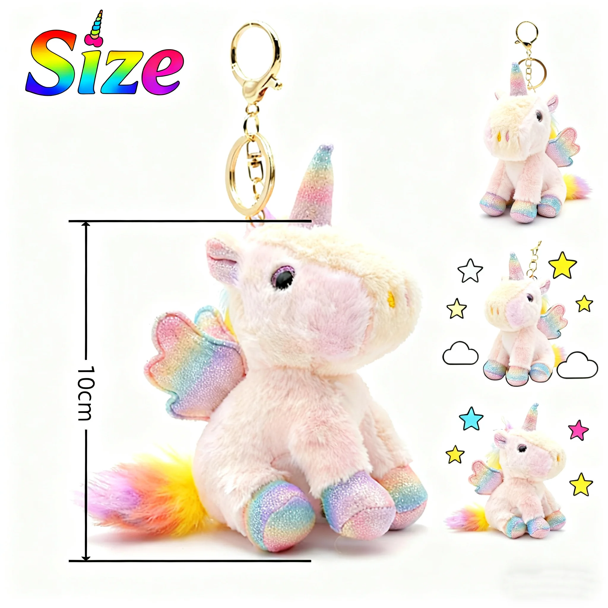Mini pluche eenhoorn knuffels eenhoorn feestartikelen bulk speelgoed DIY pluche sleutelhanger knuffeldier voor kinderen partij gunst