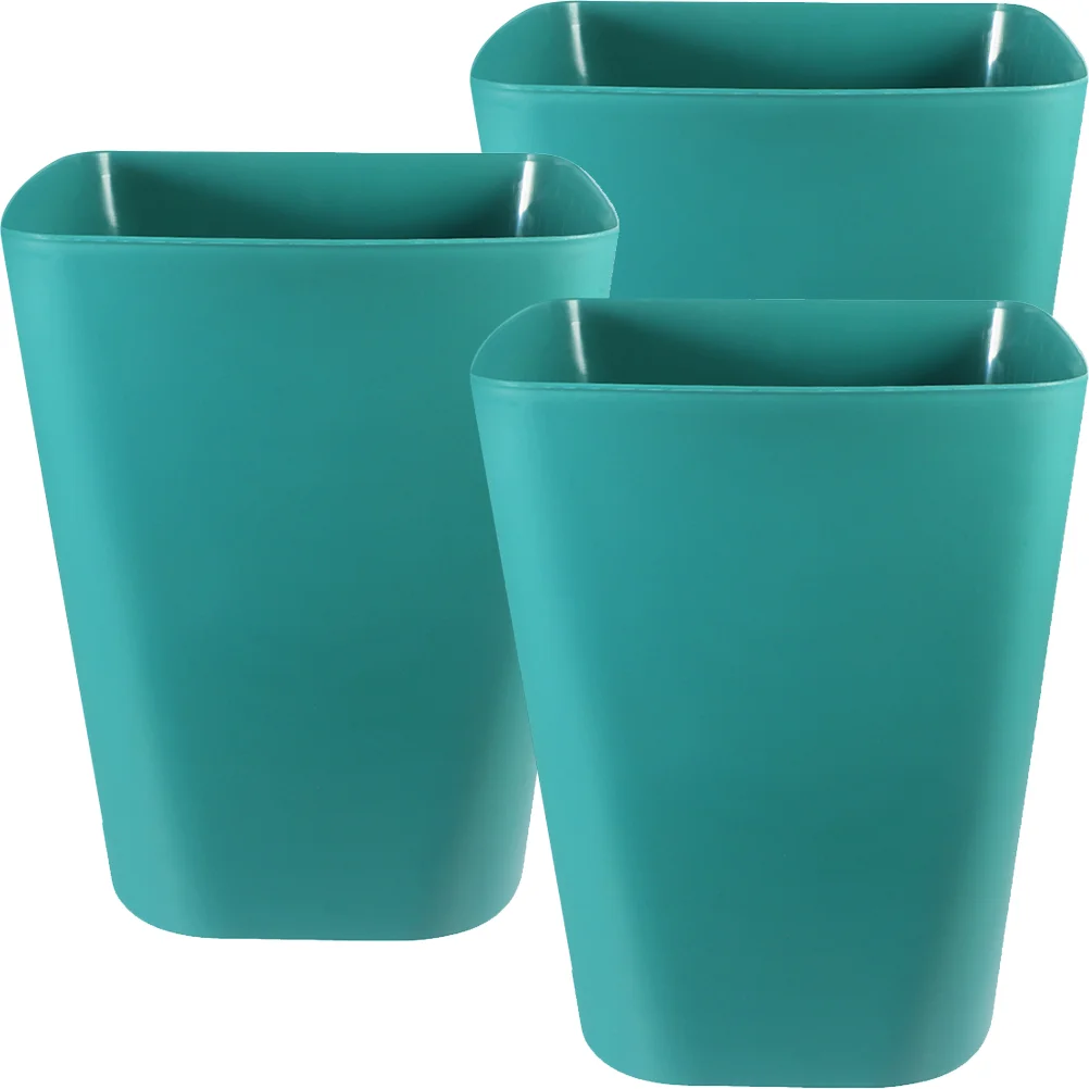 

3 Pcs Outdoor Trash Can Garbage Bedroom Trashcan Bin Waste Bins Litter Basket Bathroom Wastebasket