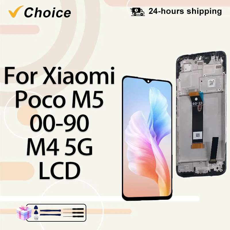 6.58'' IPS LCD For Xiaomi Poco M5 LCD Display With Touch Screen Digitizer For Poco M4 5G 22041219PG Display Replacement Parts