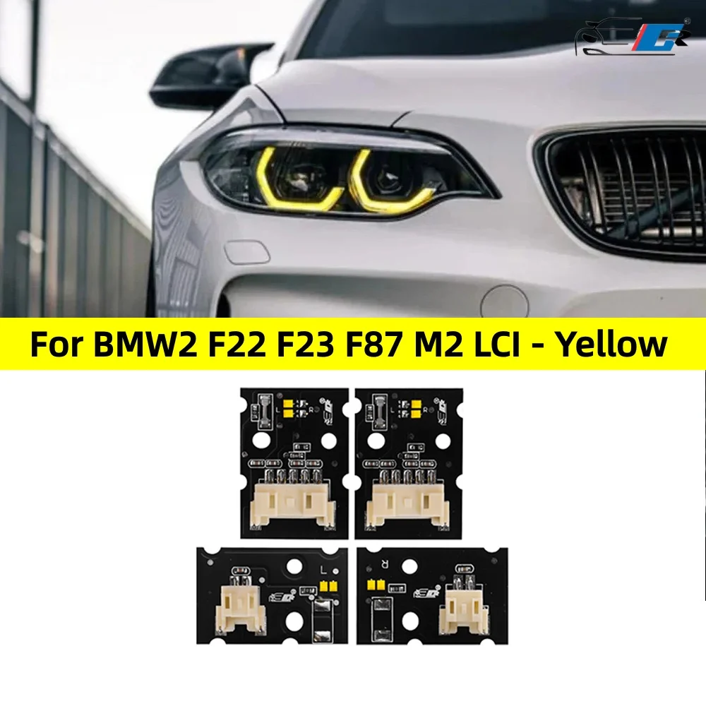 

Lemon Yellow Angel Eyes For BMW M2 2 series DRL Module LED F22 F23 F87 LCI daytime running lights 63117494851 63117494852