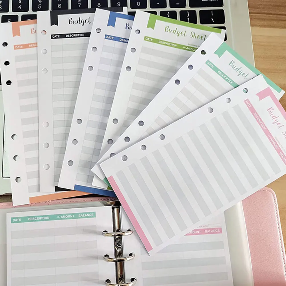 

24pcs Cash Budget Card Tracker Consumption Cards Portable Book Replacements Paper Expense Tracking Helper Writing Budgeting