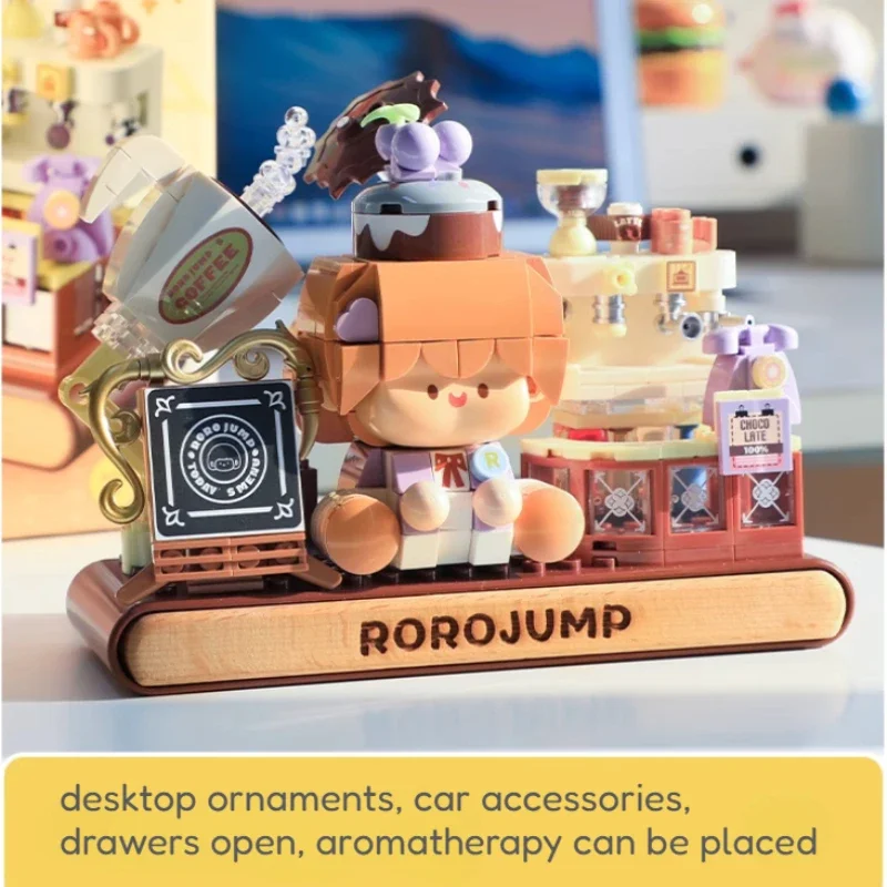 صندوق فيرمى صلصة اللحم صندوق عطري خشبي لبنات البناء ألعاب تجميع كاواي هدايا ديكور سطح المكتب لبنات البناء