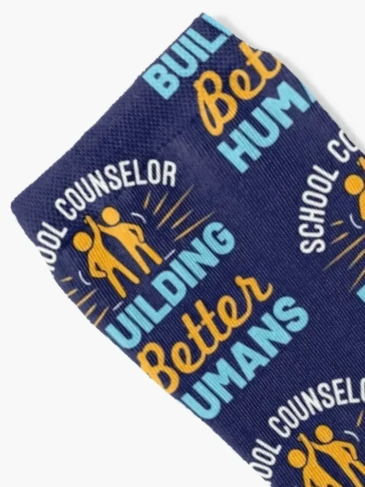 School Counselor Inspiration Building Better Humans Socks funny gift Non-slip Luxury Woman Socks Men's