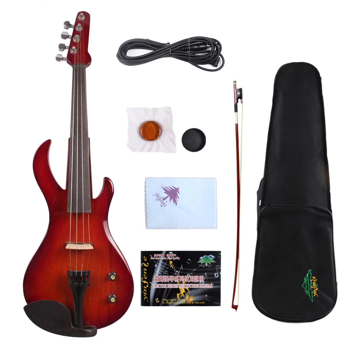 6 string 16 Inch Electric Viola  Viola Solid wood Professional Fiddle With Viola Case Bow Black 20#