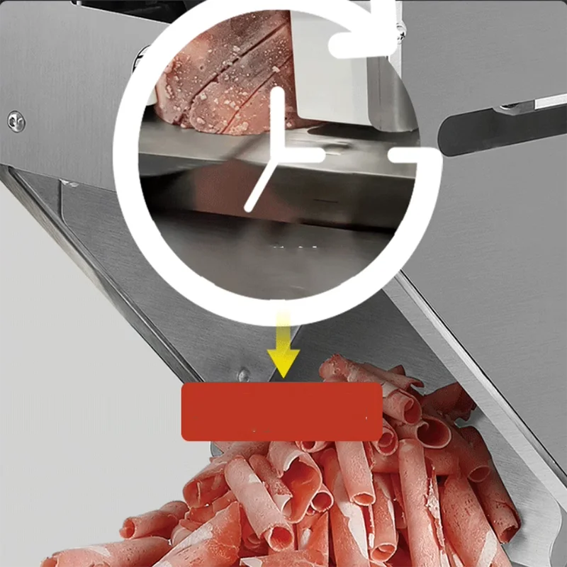 Large Industrial Slicer Efficiently Cuts  of Lamb Beef Meat Rolls in One Minute Brand New
