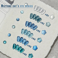 12ML 1-5PCS Neptune Blue Cat Eye Gel Polish Royal Blue Collection Whitening Glass Bead Nail Art for Autumn Winter New Arrival