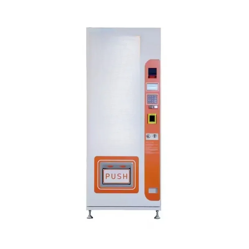 Small space refrigerated snack and beverage vending machine