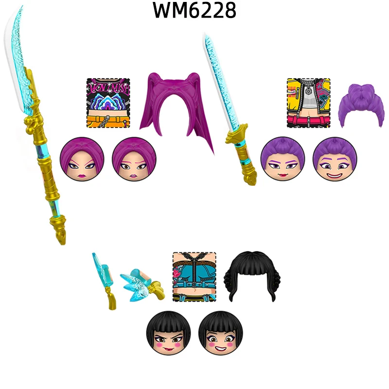 

The WM6228 Girl Group Singer Model Blocks MOC Bricks Set Gifts Toys